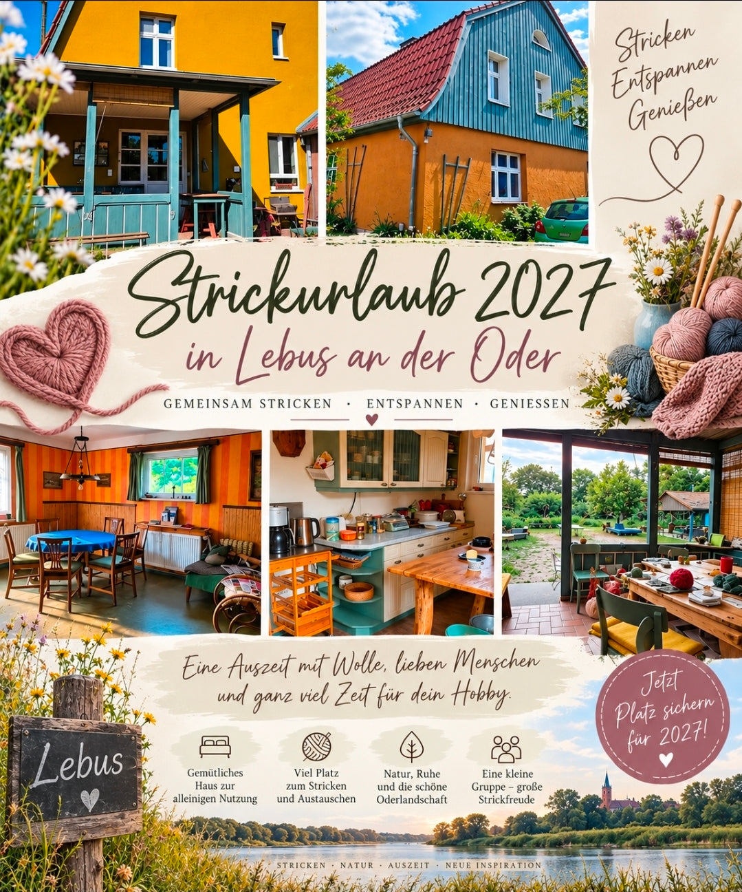 Strickurlaub 2027 im Oderbruch