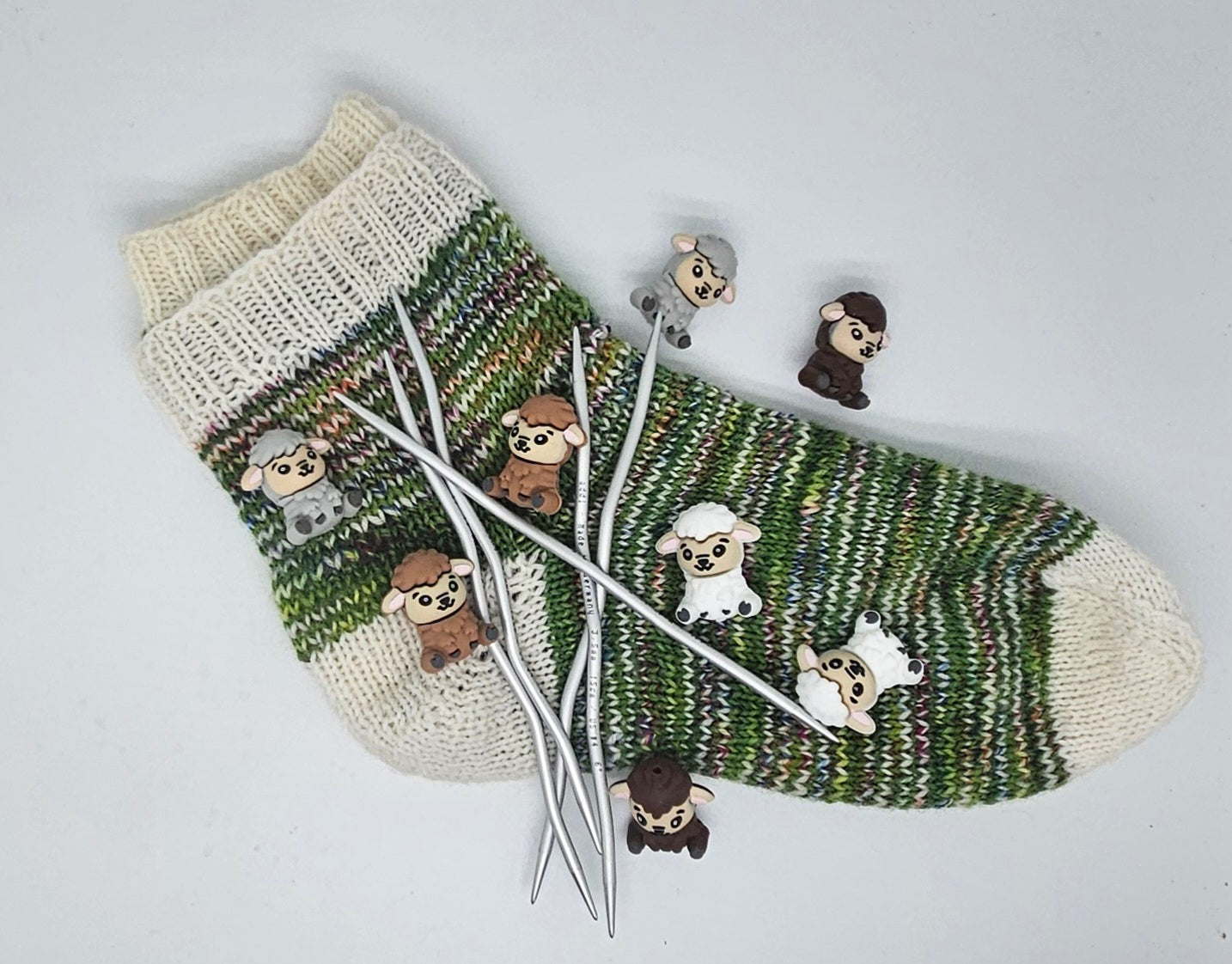 Maschenstopper 2er - Set Alpaka