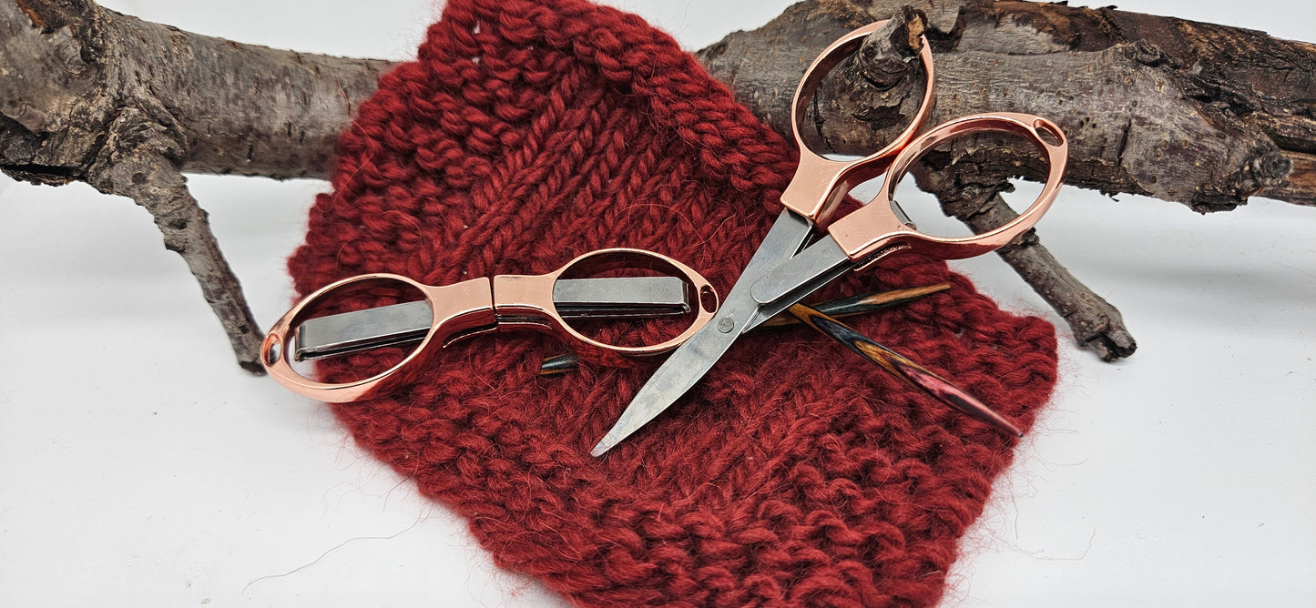 faltbare Schere kupferfarbend