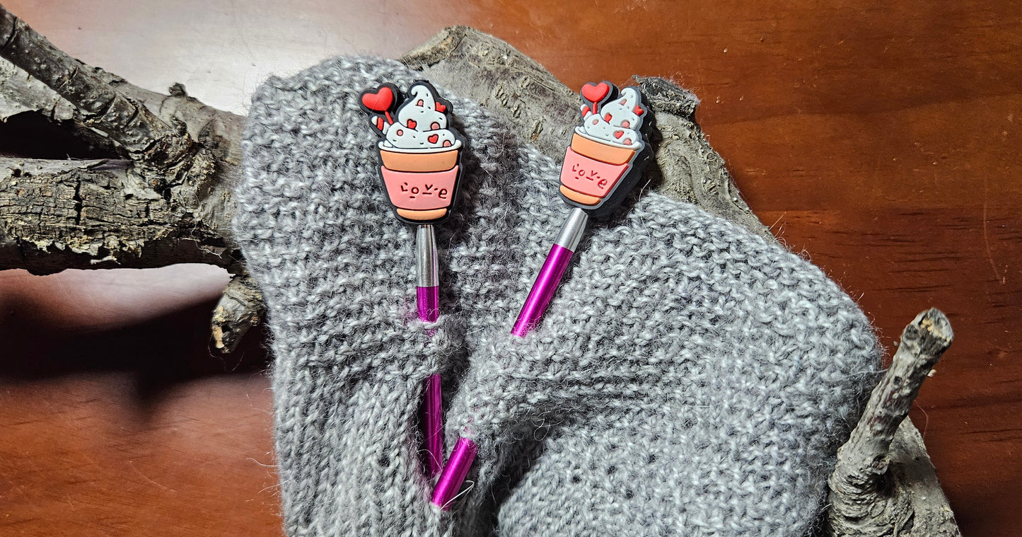 Maschenstopper Set Milchstraße mit Herz