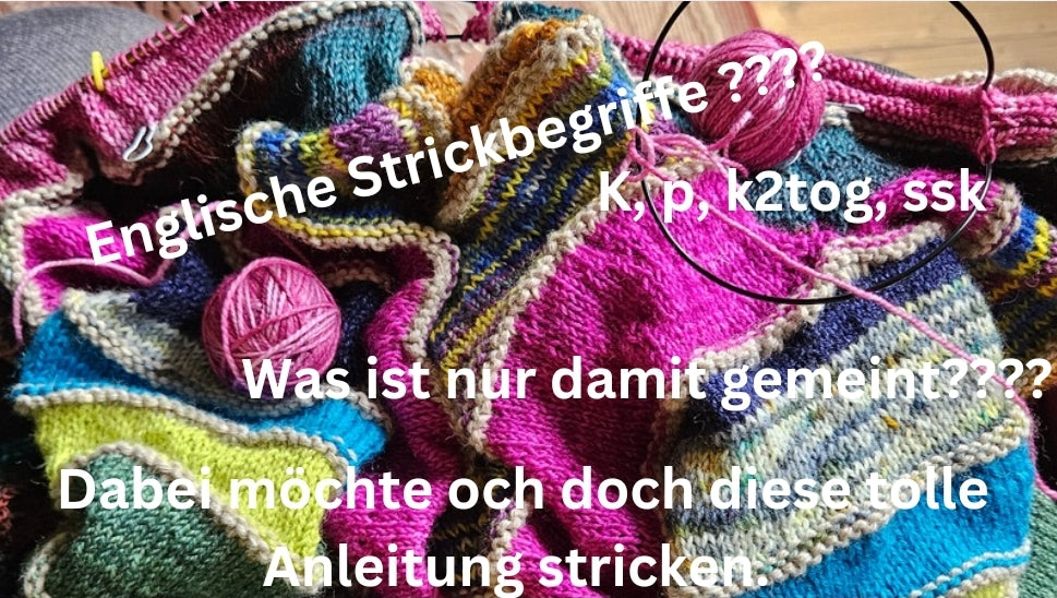 Strickanleitung auf Englisch verstehen