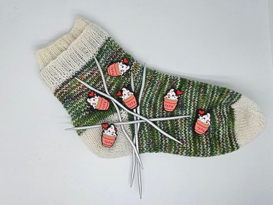 Maschenstopper 2er-Set Milchshak mit Herz