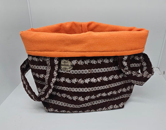 Projekttasche mit Laschen  -  braun