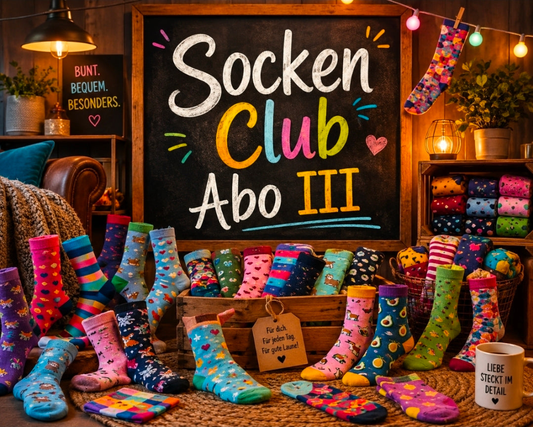 III. Quartal  -  SockenClub Abo  -  "Machen wir das Leben bunt" (3 Stränge)