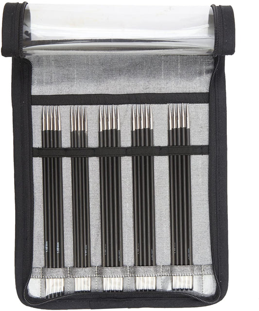 KnitPro  Nadelspiel Set Karbonz 15 cm, Schwarz